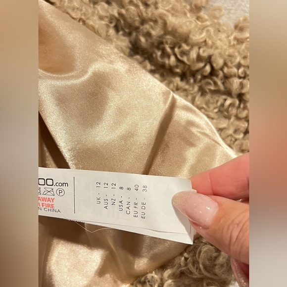 TEDDY FAUX AVIATOR JACKET size 8 oversized like new - Picture 11 of 11